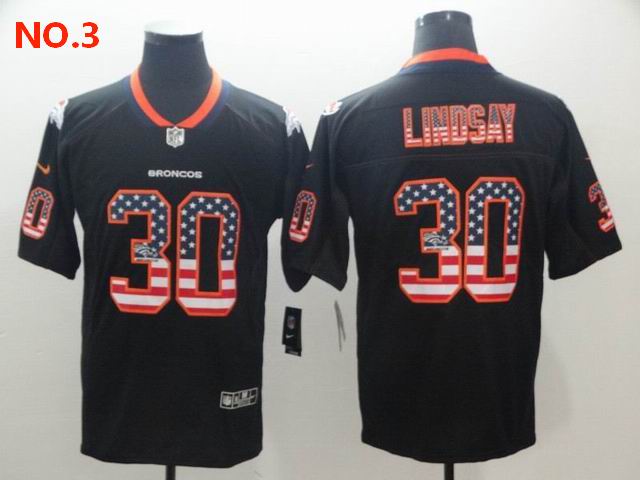 Men's Denver Broncos 30 Phillip Lindsay Jersey NO.3 ;